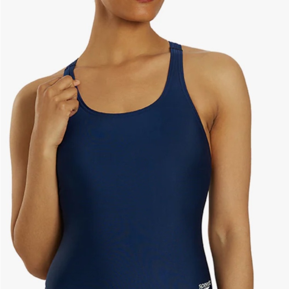 Speedo F Pro LT Competition Training One Piece Swimsuit Navy Blue 10/36 NEW